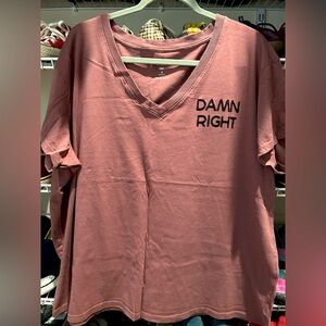 Torrid Mauve V neck T-Shirt